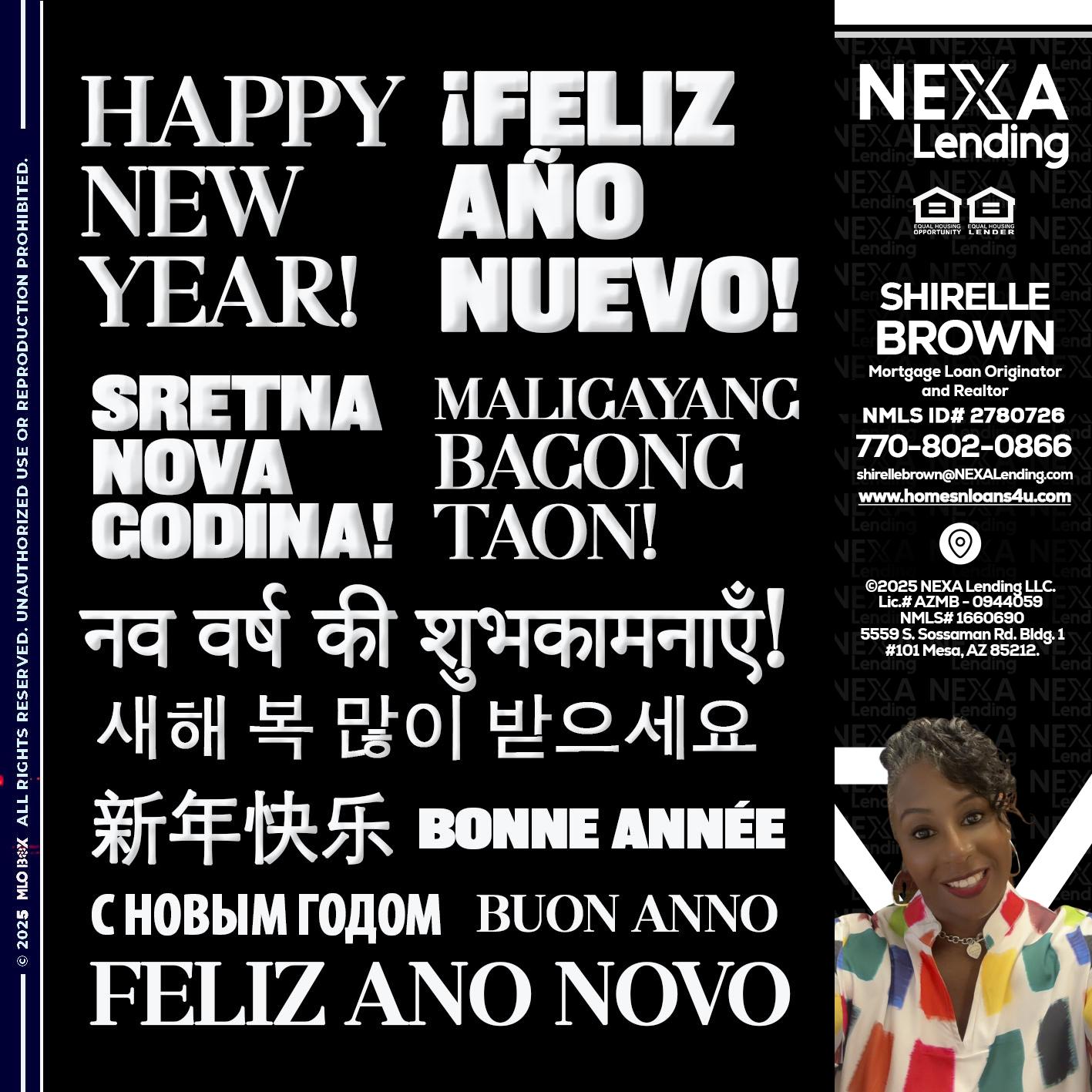 HAPPY NEW YEAR - Shirelle Brown -Mortgage Loan Originator and Realtor