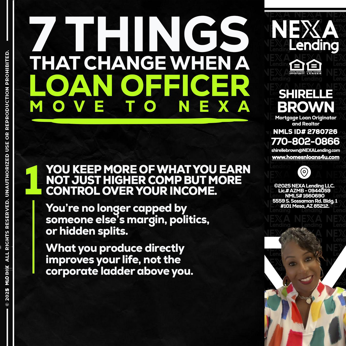 7 THINGS (1) - Shirelle Brown -Mortgage Loan Originator and Realtor