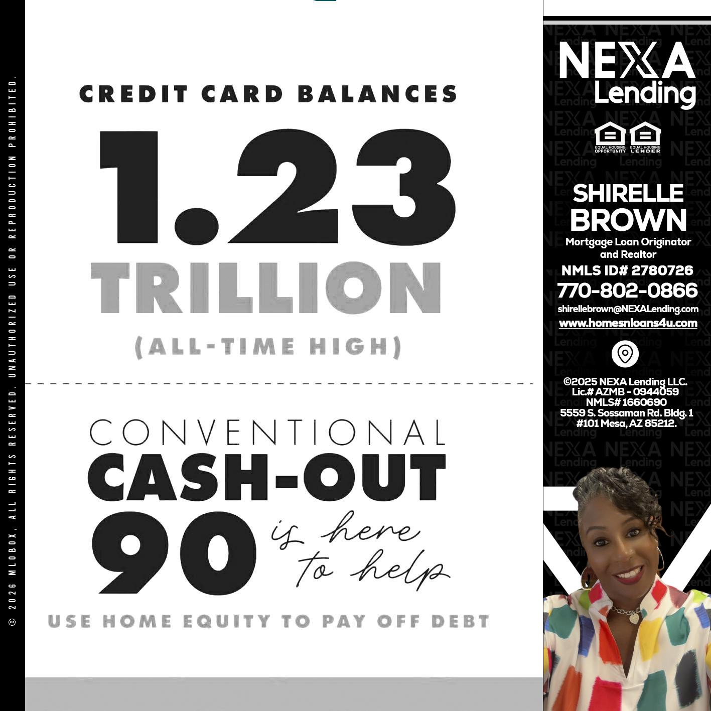 CREDIT CARD BALANCE - Shirelle Brown -Mortgage Loan Originator and Realtor