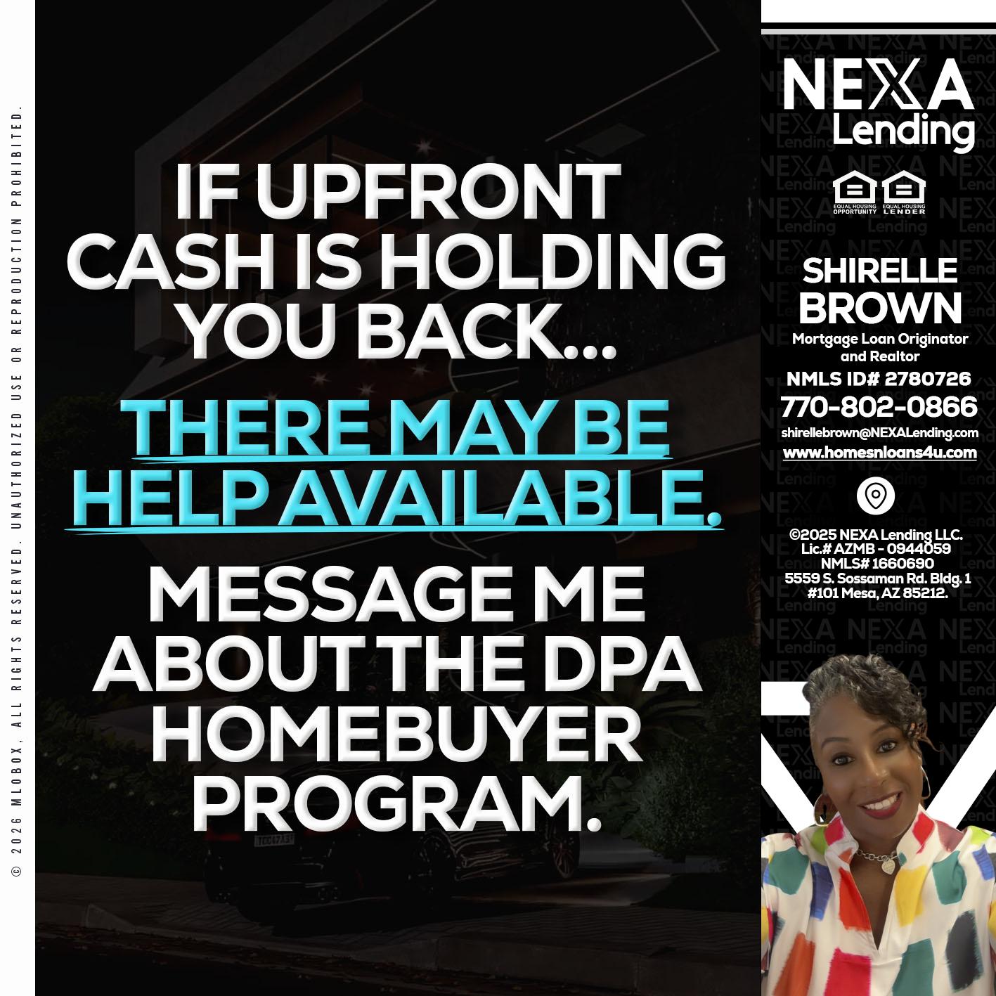 IF UPFRONT - Shirelle Brown -Mortgage Loan Originator and Realtor