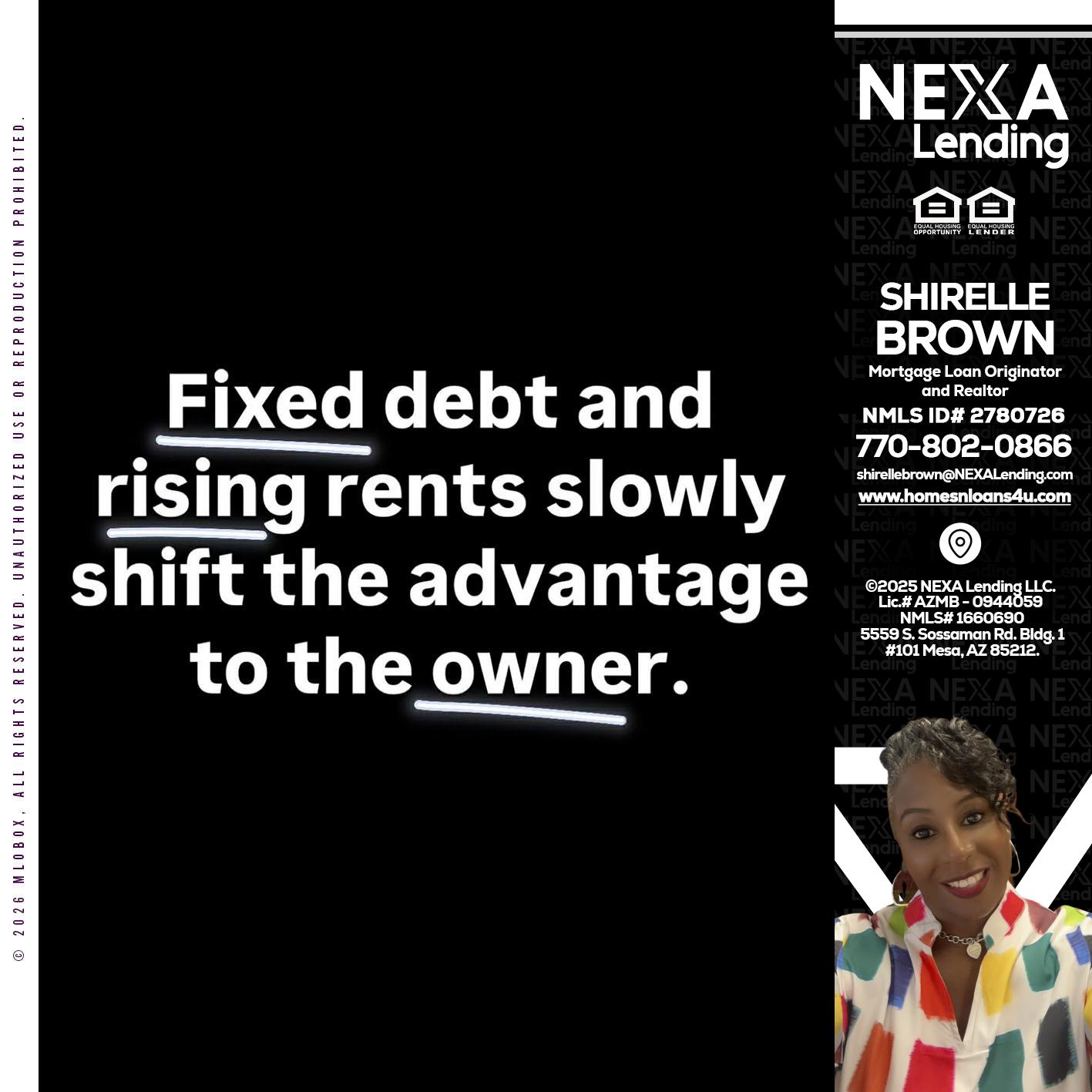 FIXED DEBT - Shirelle Brown -Mortgage Loan Originator and Realtor