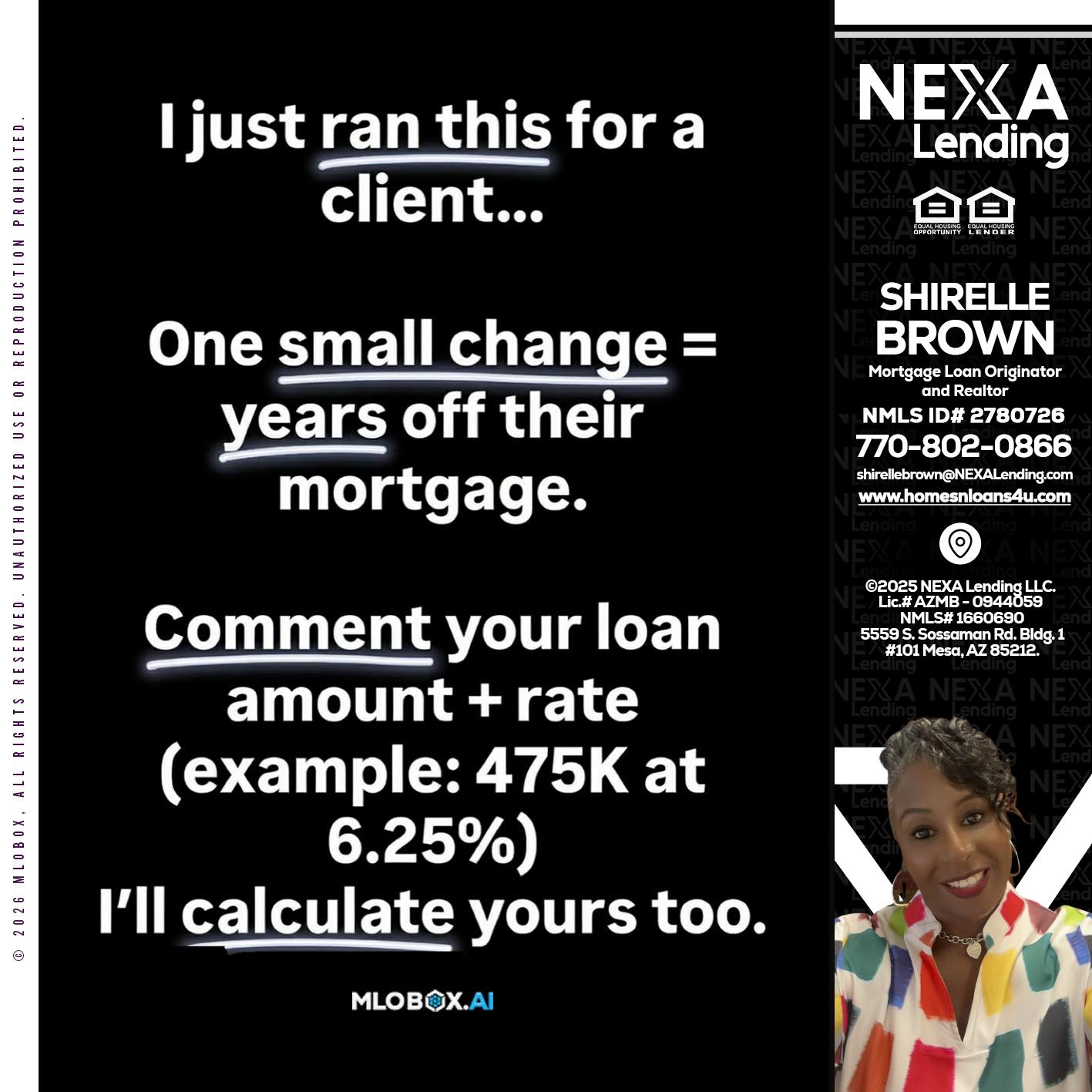 I JUST RAN - Shirelle Brown -Mortgage Loan Originator and Realtor