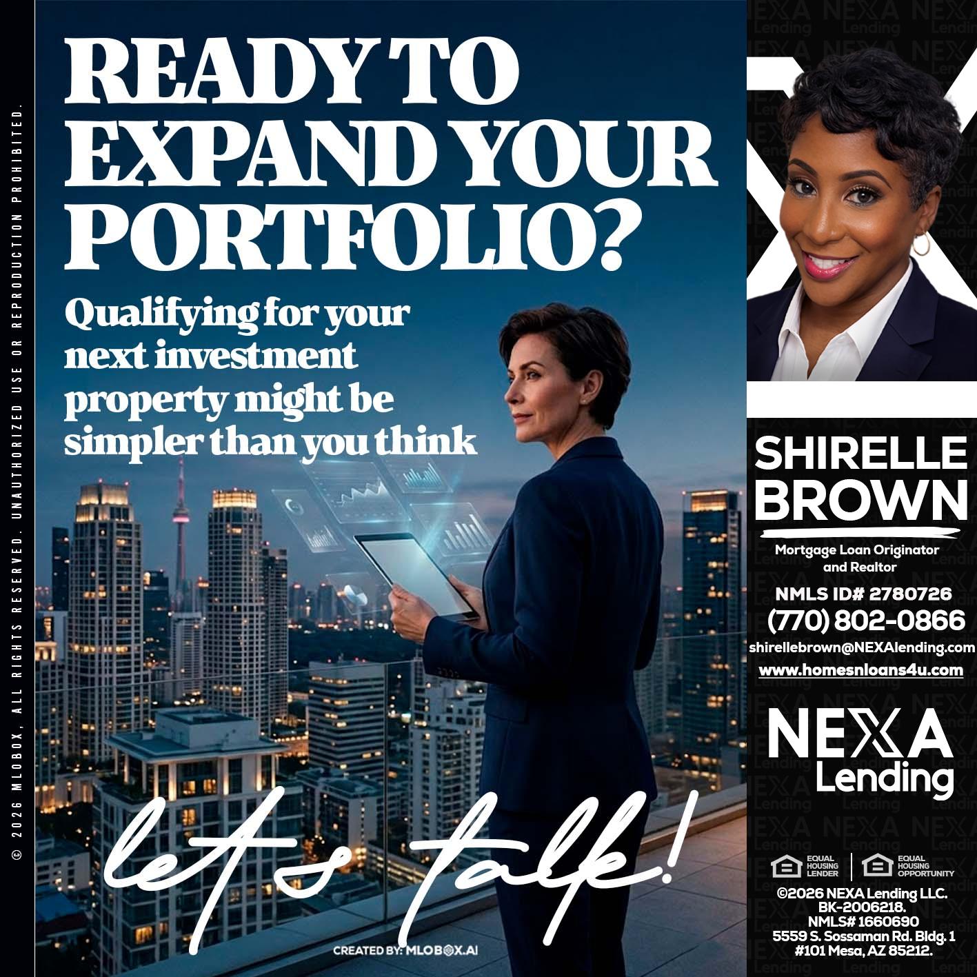 READY TO EXPAND - Shirelle Brown -Mortgage Loan Originator and Realtor